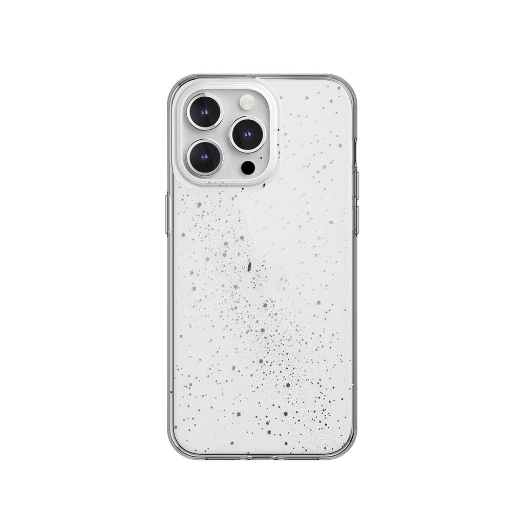 [ZTA102312] Apple iPhone 15 Pro Max Uyumlu Kılıf Çift Katmanlı IMD Baskılı Bumper Lisanslı Switcheasy Cosmos Starlight Kapak
