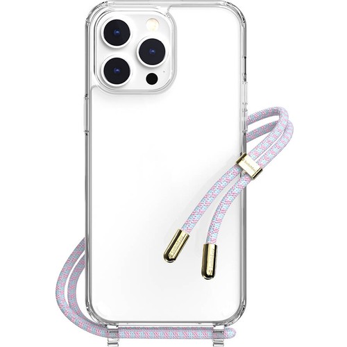 Apple iPhone 14 Pro Max Uyumlu Kılıf Boyun Askılı Şok Önleyicili Şeffaf Lisanslı Switcheasy Play Kapak