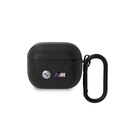 Apple Airpods 3. Nesil Uyumlu Kılıf BMW Orjinal Lisanslı PU Deri Tasarımlı 3 Renk Çizgili Çift Metal Logolu Kapak