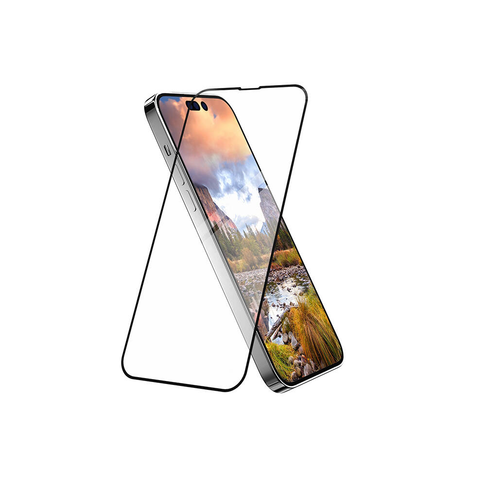 [ZTA102398] Apple iPhone 14 Pro Max Uyumlu Oleofobik Temperli Ultra HD Lisanslı Switcheasy Vetro 9H Cam Ekran Koruyucu