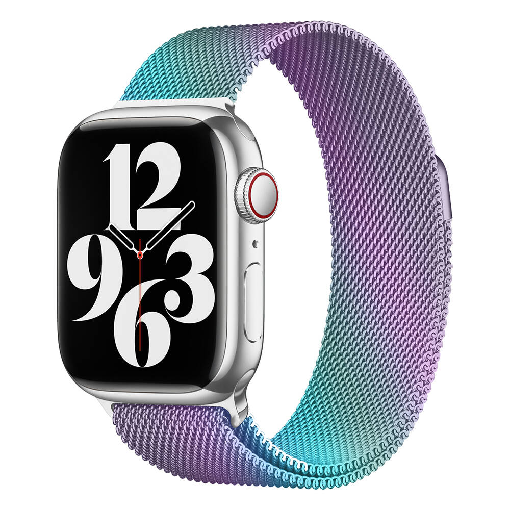 Apple Watch 42mm Uyumlu Kordon Hasır Metal Mıknatıslı Zore Band-01 Kayış