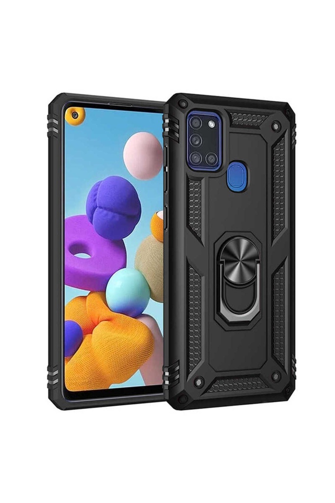 [RNZ-TA40584] Samsung Galaxy A21S Uyumlu Kılıf Zore Vega Kapak (Siyah)