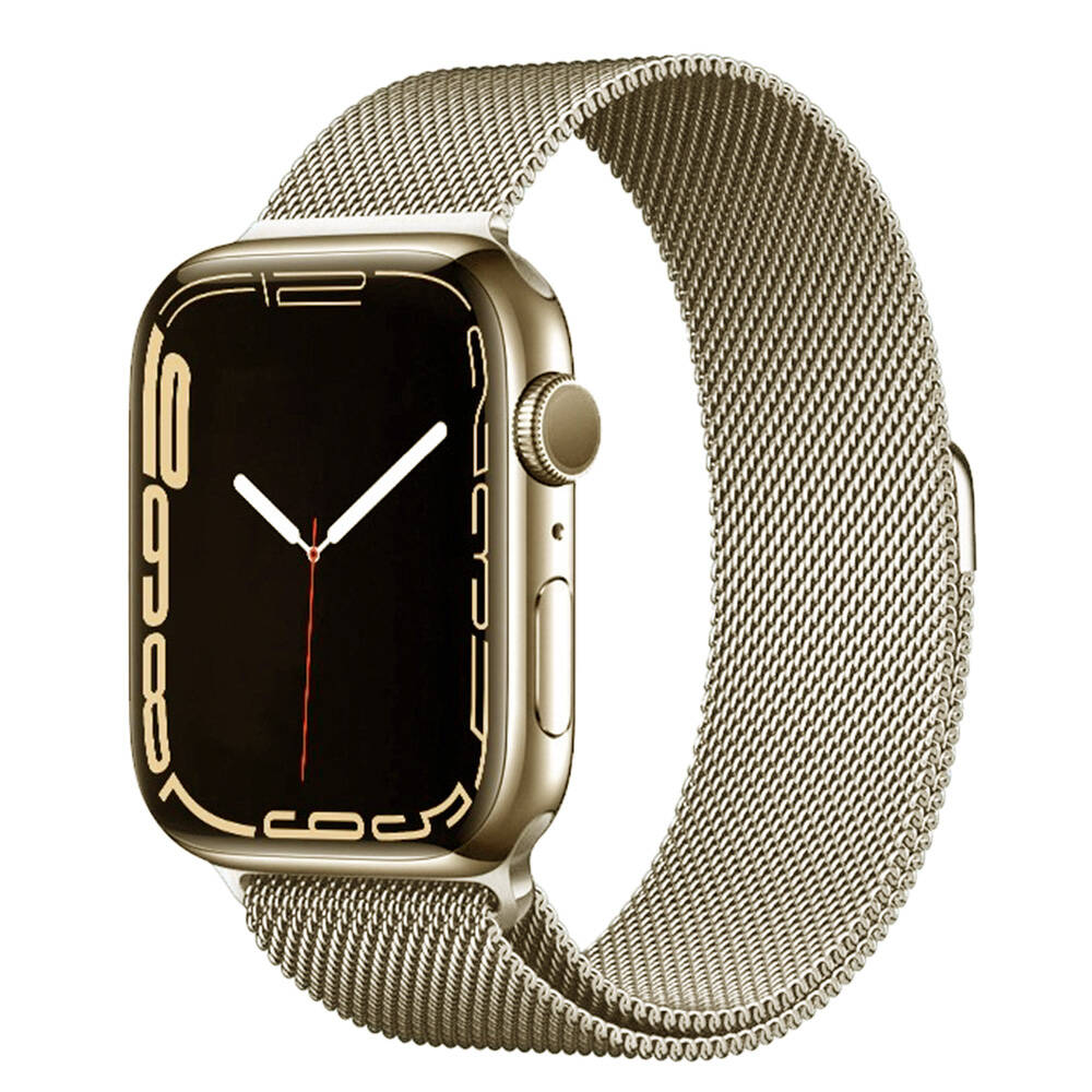 Apple Watch Ultra 49mm Uyumlu Kordon Hasır Metal Mıknatıslı Zore Band-01 Kayış