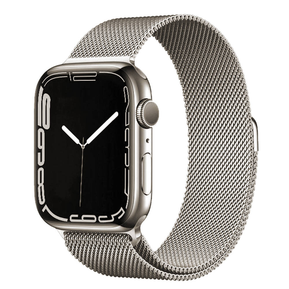 Apple Watch Ultra 49mm Uyumlu Kordon Hasır Metal Mıknatıslı Zore Band-01 Kayış