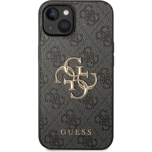 Apple iPhone 14 Uyumlu Kılıf Guess PU Deri Büyük Metal Logo Dizaynlı Kapak