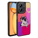 Xiaomi Poco C65 Uyumlu Kılıf Parlayan Kabartmalı İkonik Figürlü Zore Amas Silikon Kapak