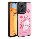 Xiaomi Poco C65 Uyumlu Kılıf Parlayan Kabartmalı İkonik Figürlü Zore Amas Silikon Kapak