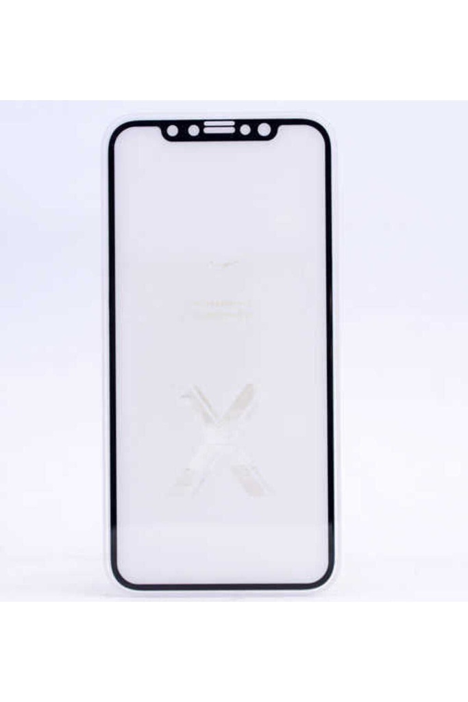 [RNZ-TA9970] Apple iPhone X Uyumlu Zore Kenarları Kırılmaya Dayanıklı Cam Ekran Koruyucu (Siyah)