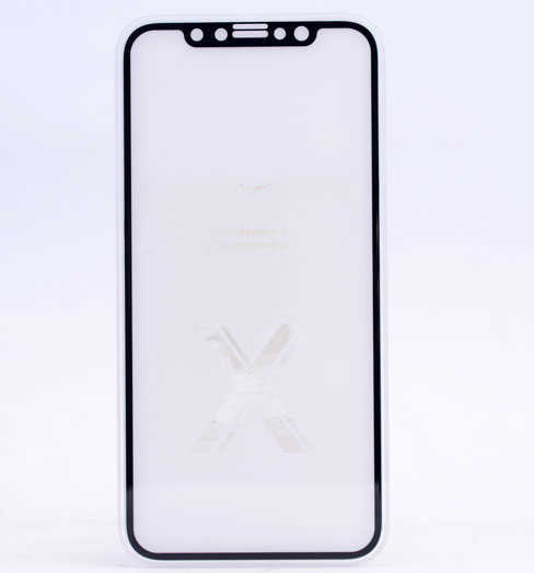 [RNZ-TA9970] Apple iPhone X Uyumlu Zore Kenarları Kırılmaya Dayanıklı Cam Ekran Koruyucu (Siyah)