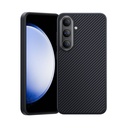Samsung Galaxy S24 Plus Uyumlu Kılıf Karbon Fiber M-safe Şarj Özellikli Benks Hybrid ArmorPro 600D Kevlar Kapak