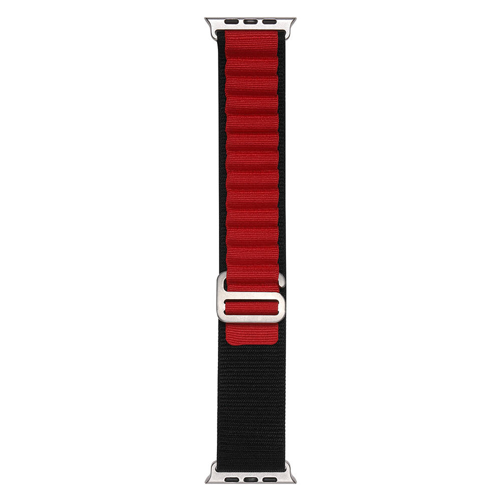 Apple Watch Ultra 49mm Uyumlu Kordon Naylon Kumaş Spor Görünümlü Band-74 Hasır Kayış