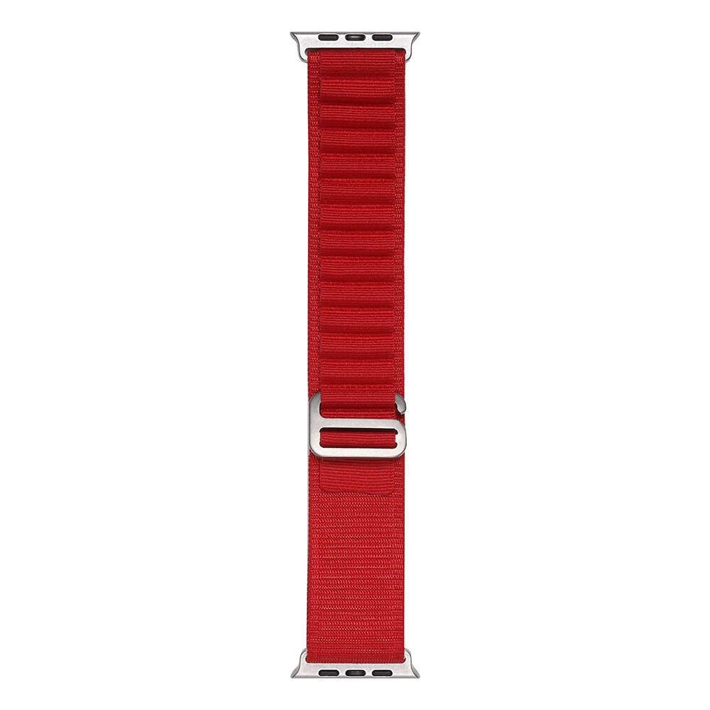 Apple Watch 7 45mm Uyumlu Kordon Naylon Kumaş Spor Görünümlü Band-74 Hasır Kayış