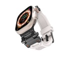 Apple Watch 44mm Uyumlu Kordon Metal Başlıklı Silikon Zore KRD-108 Kayış