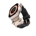 Apple Watch Ultra 49mm Uyumlu Kordon Metal Başlıklı Silikon Zore KRD-108 Kayış