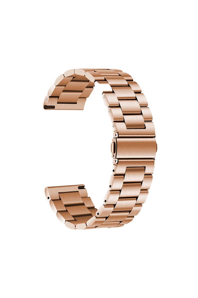 Samsung Galaxy Watch Active 2 40mm Uyumlu 20mm Kordon Metal Baklalı Tasarım Zore Band-04 Kayış