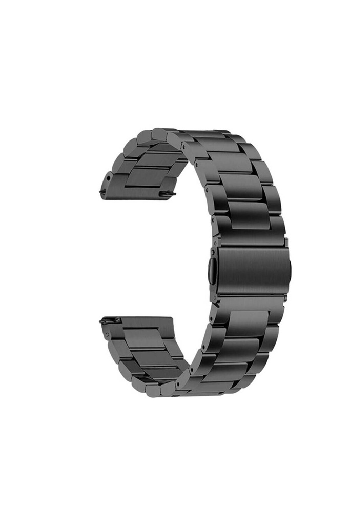 [RNZ-TA103277] Samsung Galaxy Watch Active 2 40mm Uyumlu 20mm Kordon Metal Baklalı Tasarım Zore Band-04 Kayış (Siyah)