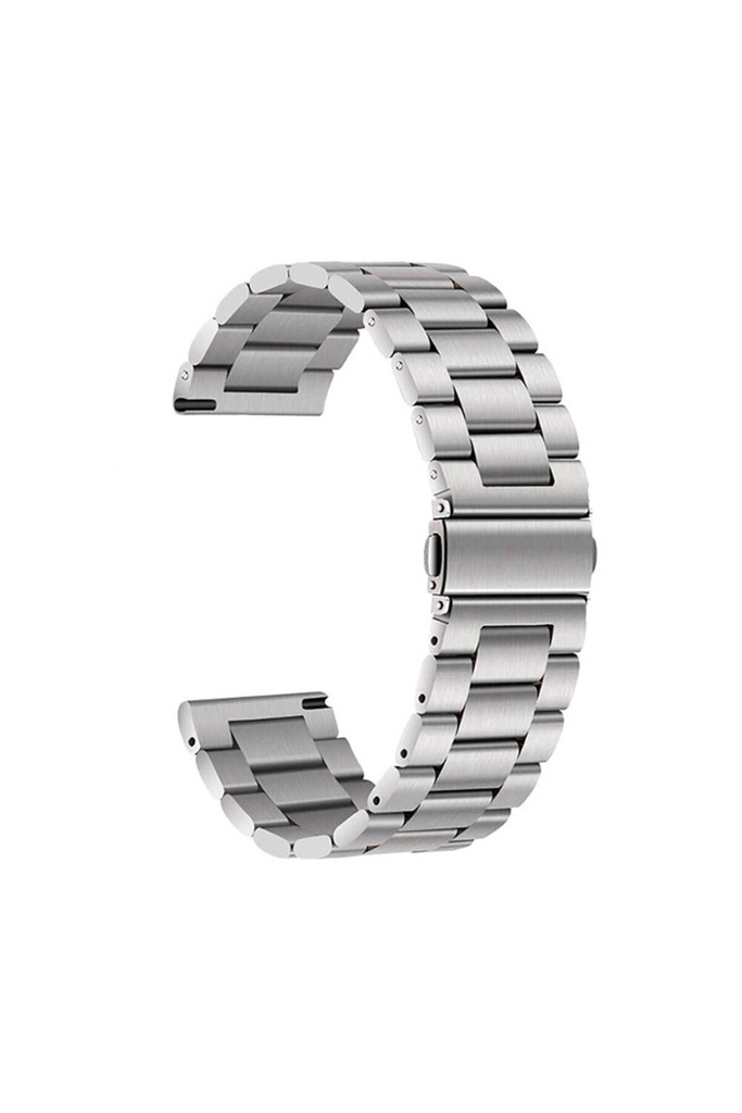 Samsung Galaxy Watch Active 2 44mm Uyumlu 20mm Kordon Metal Baklalı Tasarım Zore Band-04 Kayış