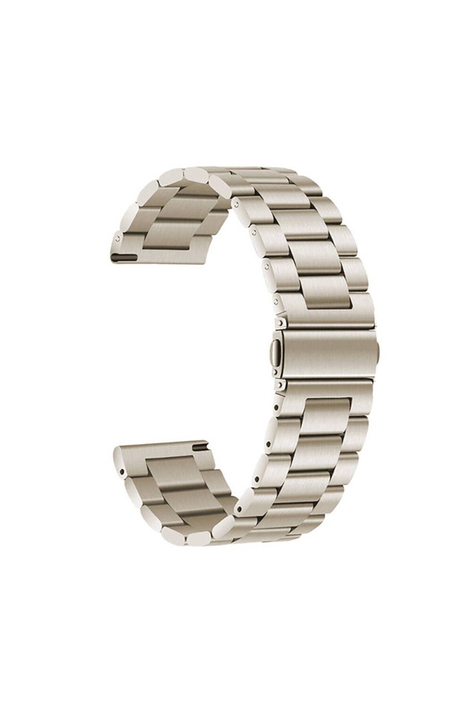 Samsung Galaxy Watch Active 2 44mm Uyumlu 20mm Kordon Metal Baklalı Tasarım Zore Band-04 Kayış