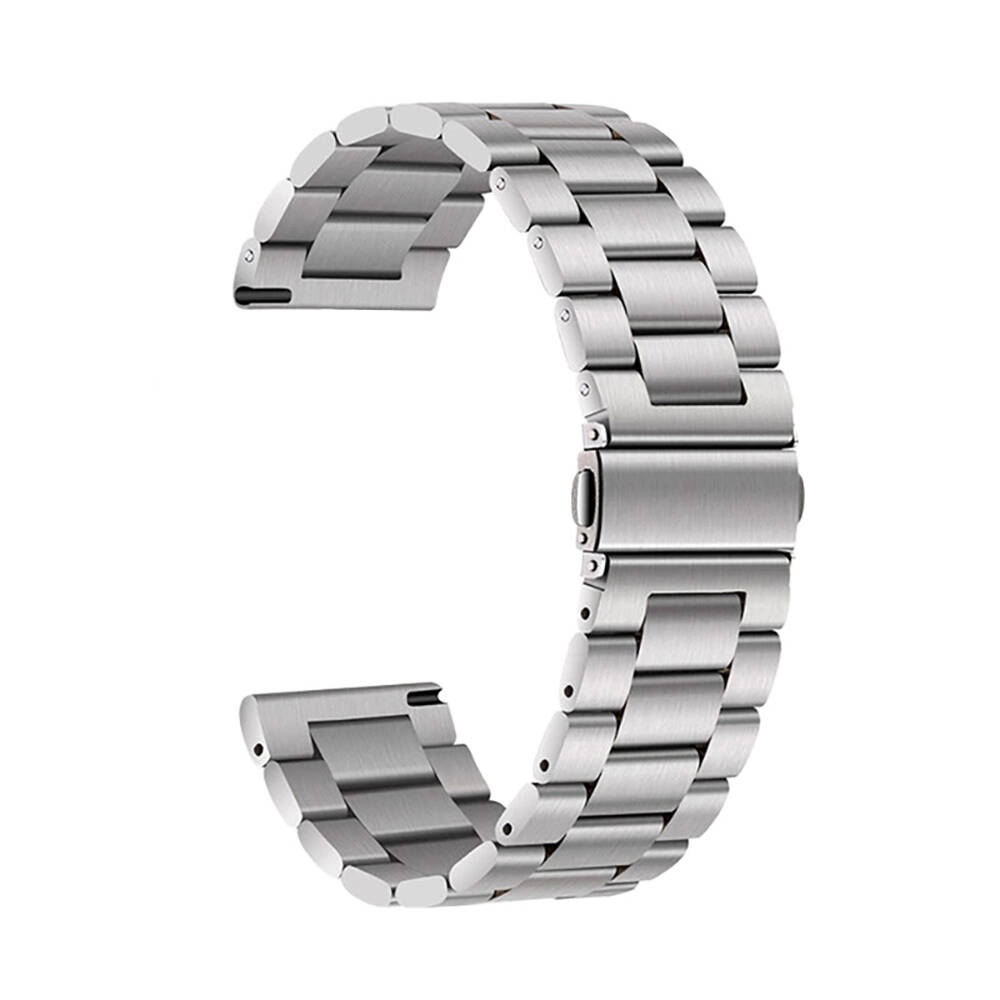 Samsung Gear S3 22mm Uyumlu Kordon Metal Baklalı Tasarım Zore Band-04 Kayış