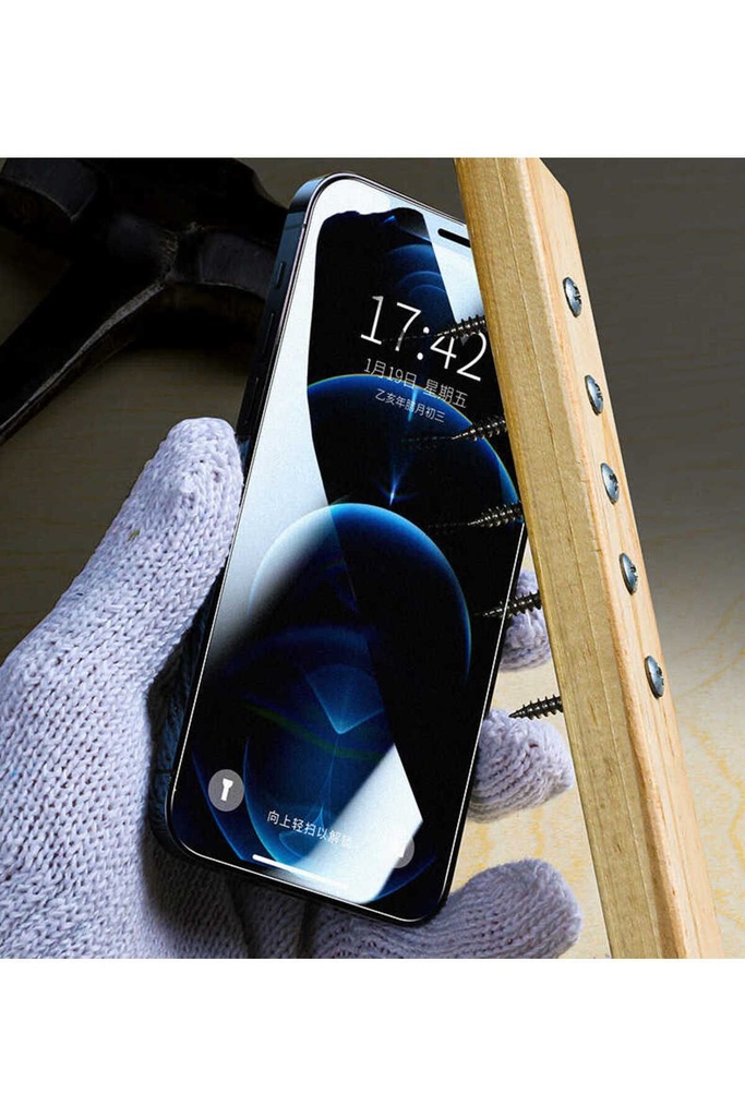 Apple iPhone 12 Pro Uyumlu Zore Rika Premium Privacy Temperli Cam Ekran Koruyucu