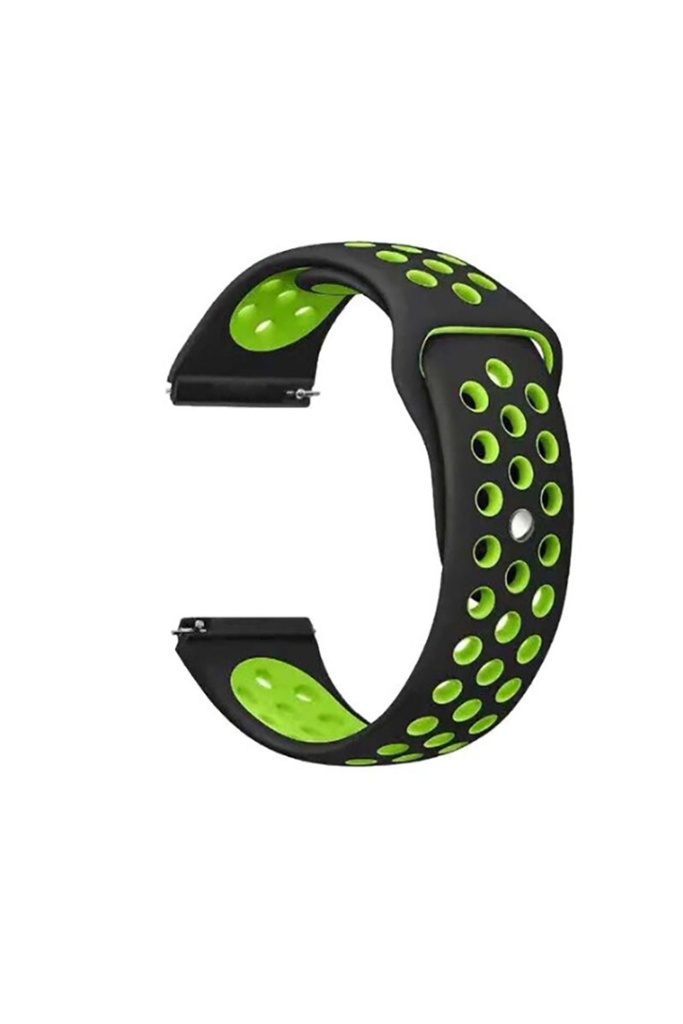 Samsung Galaxy Watch 42mm Uyumlu 20mm Kordon Silikon Esnek Yumuşak Delikli Spor KRD-02 Kayış