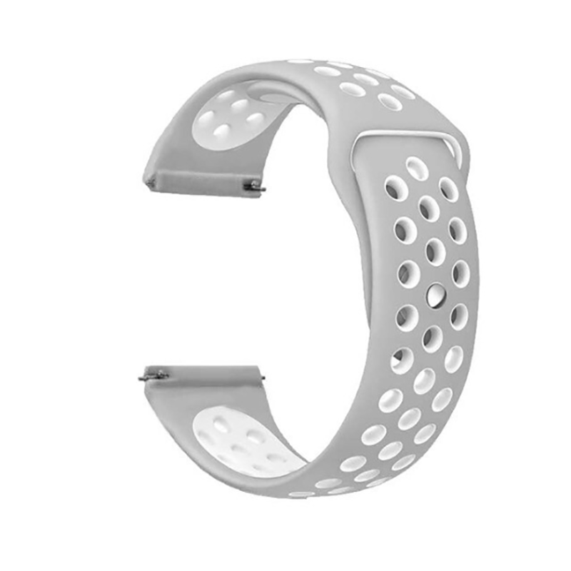 Huawei GT2 46mm 22mm Uyumlu Kordon Silikon Esnek Yumuşak Delikli Spor KRD-02 Kayış