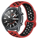 Huawei GT2 46mm 22mm Uyumlu Kordon Silikon Esnek Yumuşak Delikli Spor KRD-02 Kayış