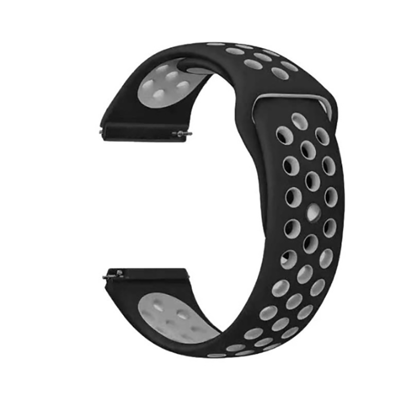 Huawei GT2 46mm 22mm Uyumlu Kordon Silikon Esnek Yumuşak Delikli Spor KRD-02 Kayış