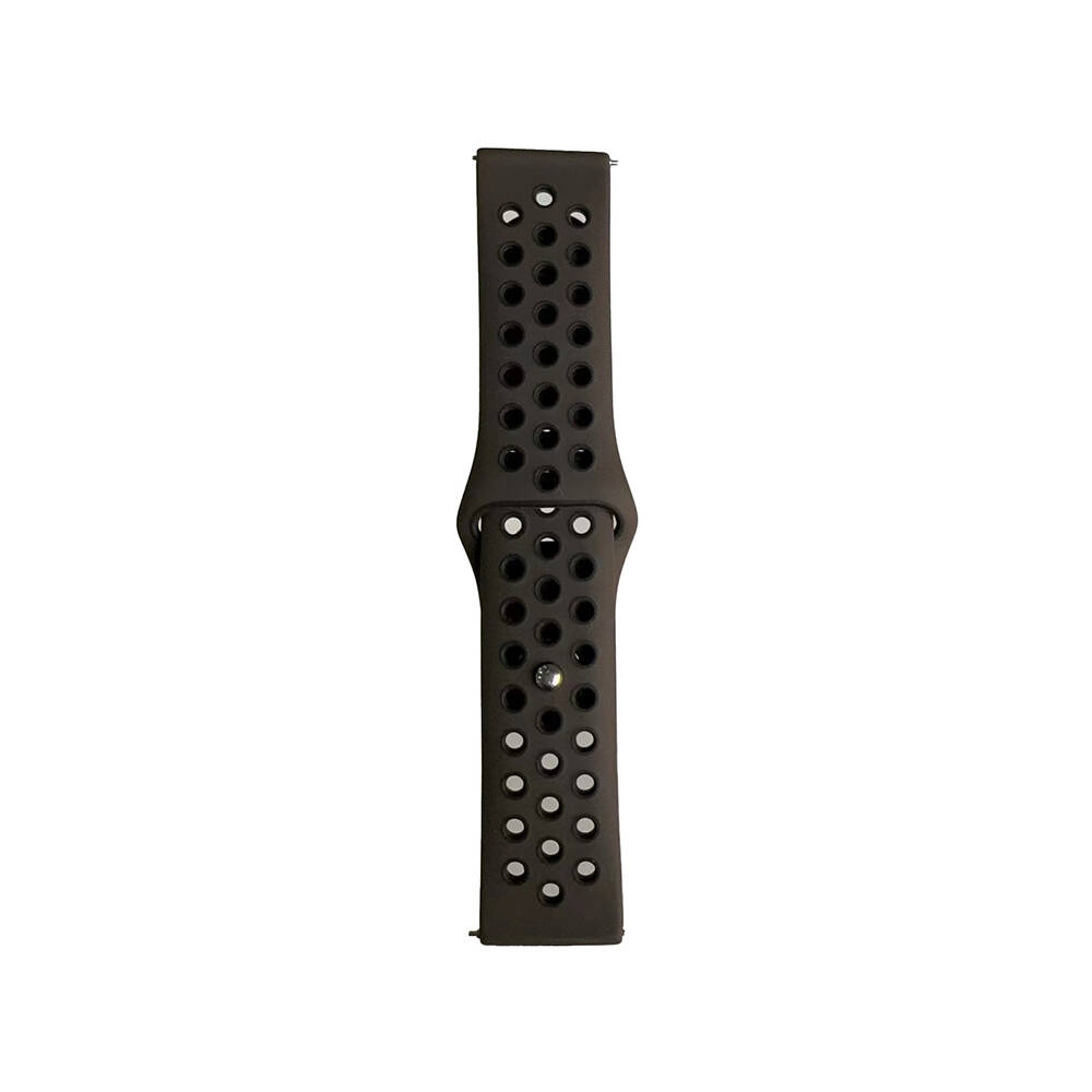 Huawei GT2 46mm 22mm Uyumlu Kordon Silikon Esnek Yumuşak Delikli Spor KRD-02 Kayış