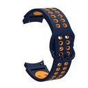 Samsung Galaxy Watch 4 40mm 20mm Uyumlu Kordon Silikon Esnek Yumuşak Delikli Spor KRD-02 Kayış
