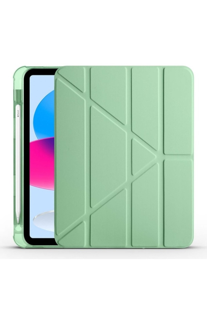 Apple iPad 10.9 2022 (10.Nesil) Uyumlu Kılıf Zore Tri Folding Kalem Bölmeli Standlı Kılıf