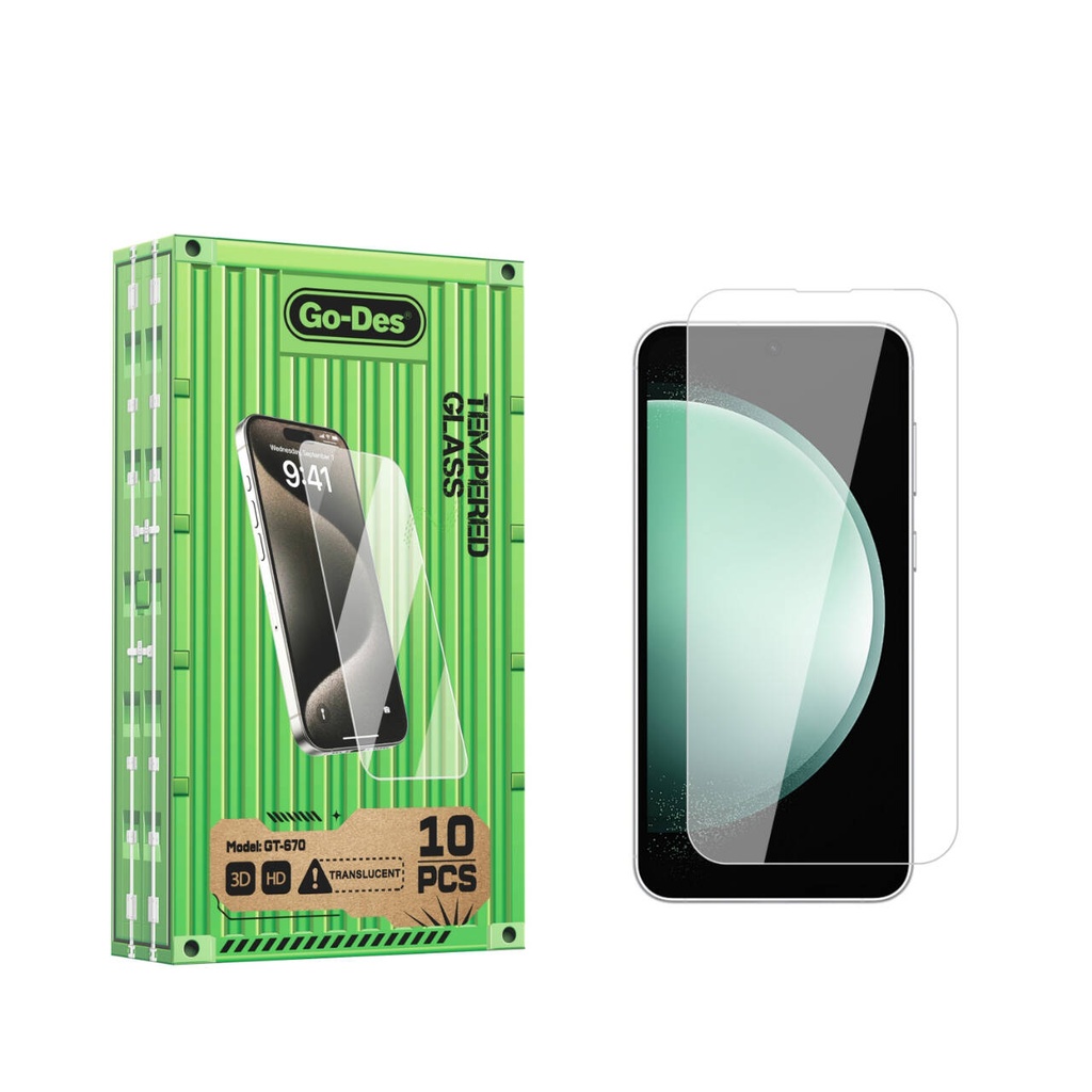 Samsung Galaxy S23 FE Uyumlu Go Des Parmak İzi Bırakmayan 9H Oleofobik Bom Glass Ekran Koruyucu