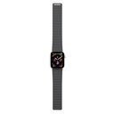 Apple Watch 44mm Uyumlu Kordon Youngkit Classical Magnetik Tak Çıkar Silikon Strap Kayış