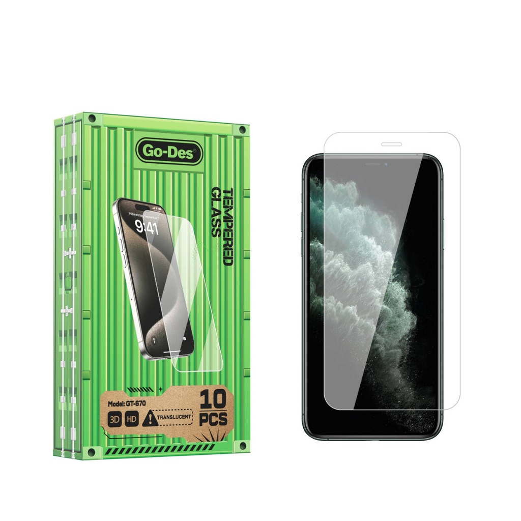[RNZ-TA103584] Apple iPhone 11 Pro Max Uyumlu Go Des Parmak İzi Bırakmayan 9H Oleofobik Bom Glass Ekran Koruyucu