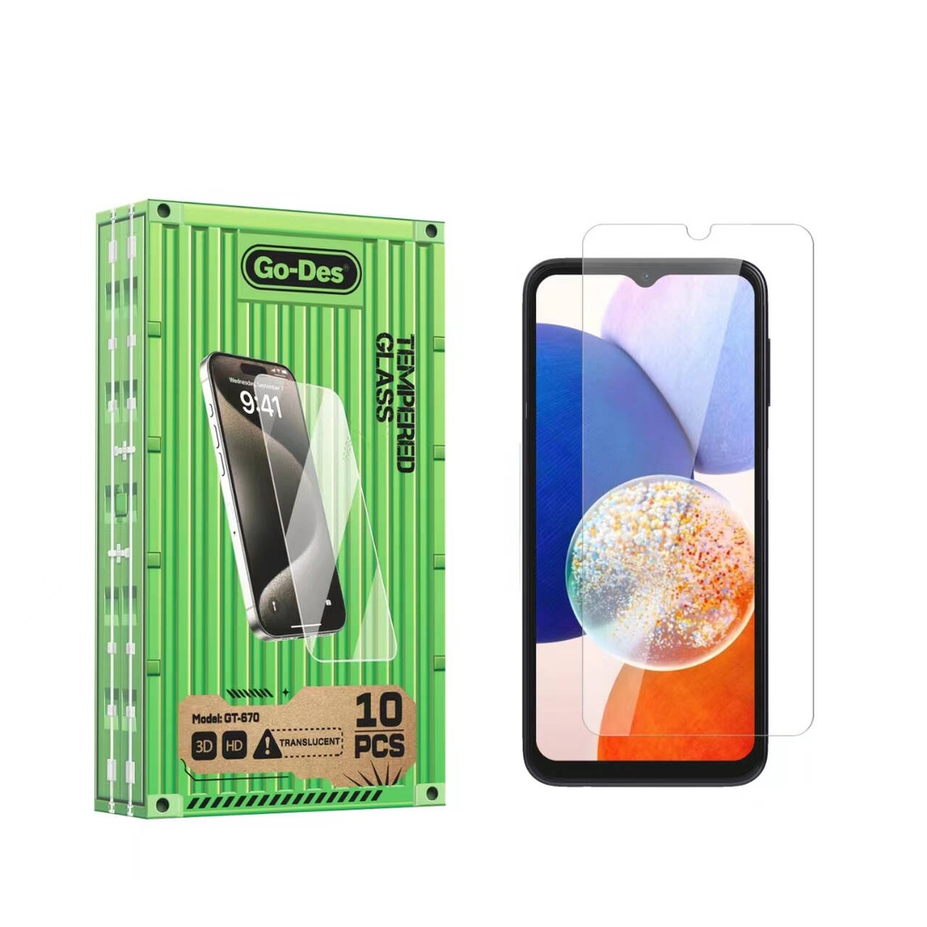 [RNZ-TA103568] Samsung Galaxy A14 5G Uyumlu Go Des Parmak İzi Bırakmayan 9H Oleofobik Bom Glass Ekran Koruyucu