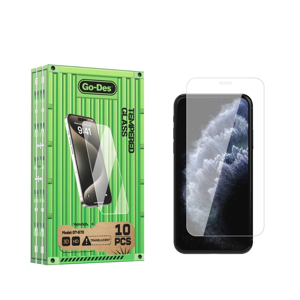 [RNZ-TA103582] Apple iPhone 11 Pro Uyumlu Go Des Parmak İzi Bırakmayan 9H Oleofobik Bom Glass Ekran Koruyucu