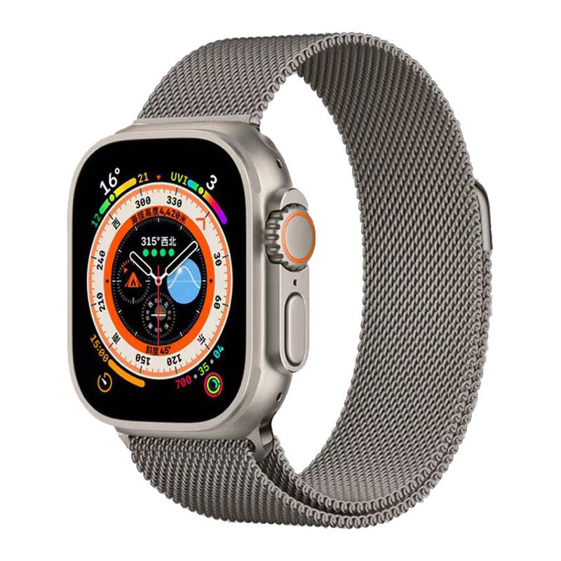 [RNZ-TA103565] Apple Watch Ultra 49mm Uyumlu Zore KRD-98 Metal Kordon