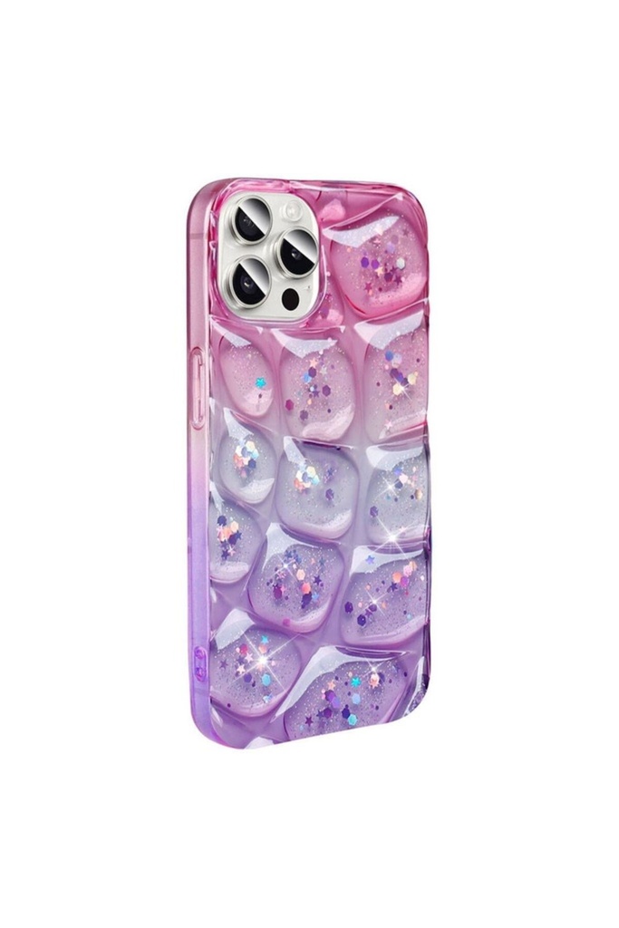 Apple iPhone 15 Pro Uyumlu Kılıf Simli 3D Desenli Zore Hacar Kapak
