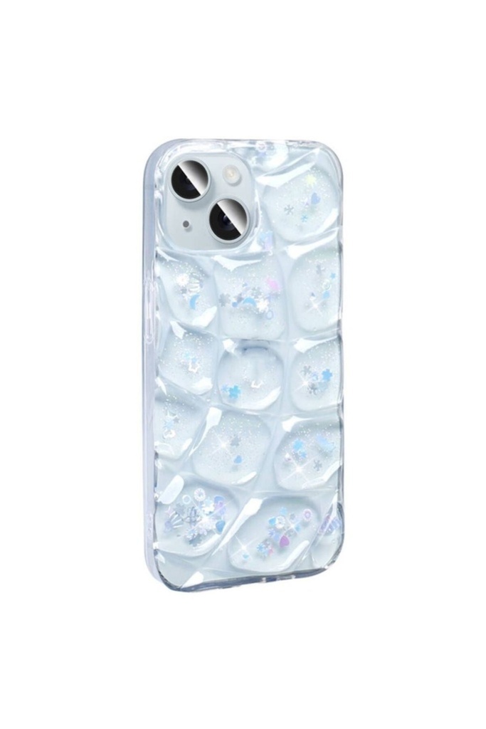 Apple iPhone 14 Uyumlu Kılıf Simli 3D Desenli Zore Hacar Kapak