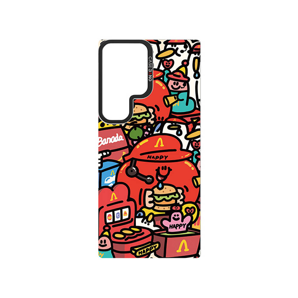 [RNZ-TA103686] Samsung Galaxy S24 Plus Uyumlu M-safe Şarj Özellikli Casebang Ahhey Serisi Arka Panel (Kırmızı)