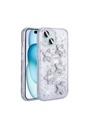Apple iPhone 15 Uyumlu Kılıf Airbagli Simli Arka Yüzey Zore Işıltı Silikon Kapak