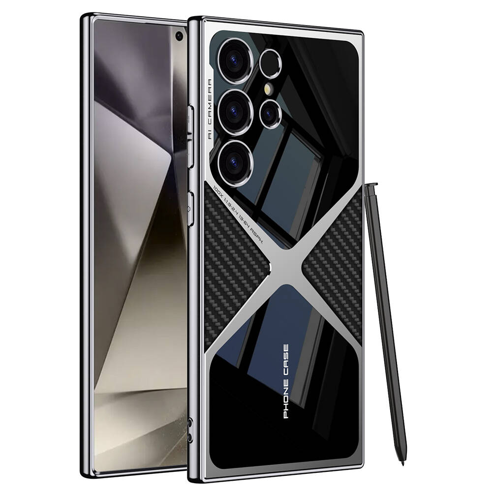 [RNZ-TA104067] Samsung Galaxy S24 Ultra Uyumlu Kılıf Ultra İnce Kamera Korumalı PC + Deri Arka Yüzey Zore X-Pro Kapak