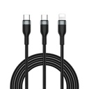 Wiwu Wi-C029 Concise Serisi 2in1 Type-C to Lightning PD Data ve Şarj Kablosu 100W 1.2M