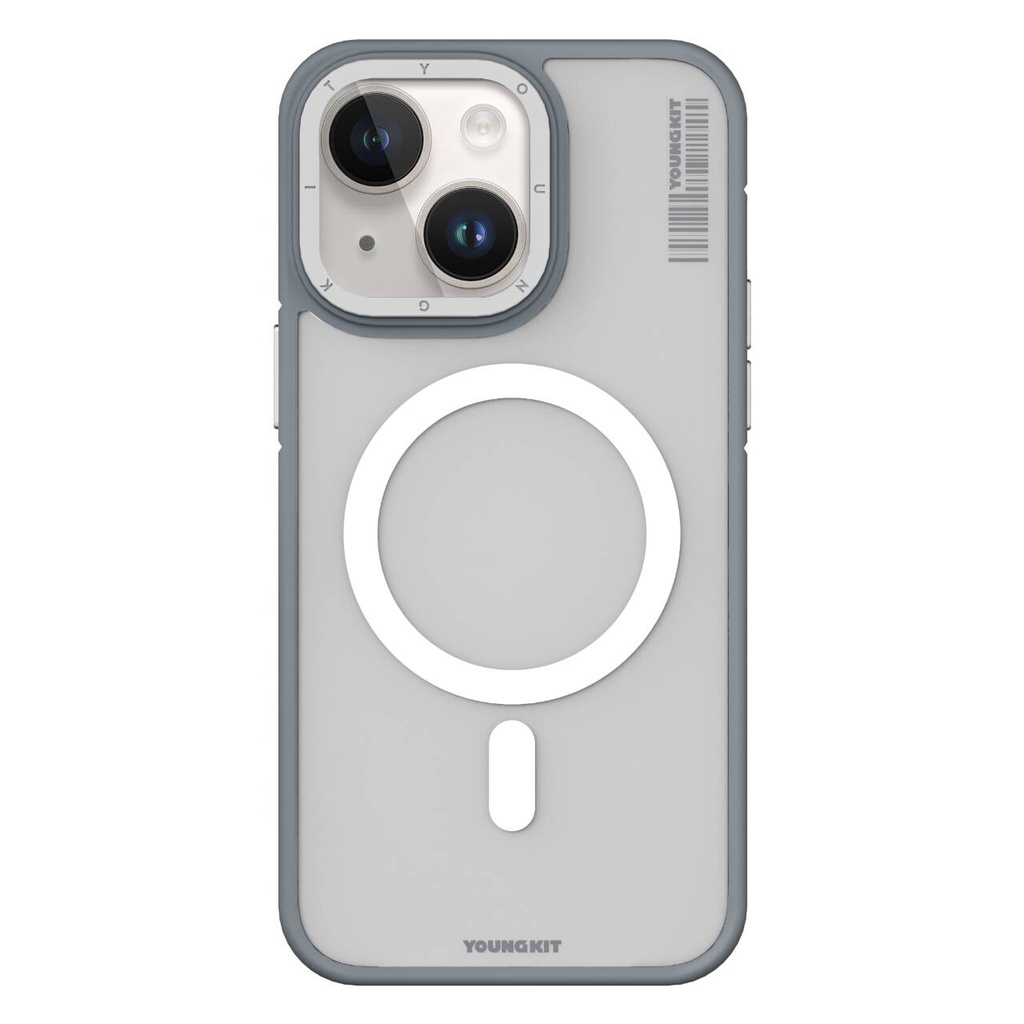 Apple iPhone 13 Uyumlu Kılıf M-safe Şarj Özellikli Youngkit Rock Sand Serisi Kapak