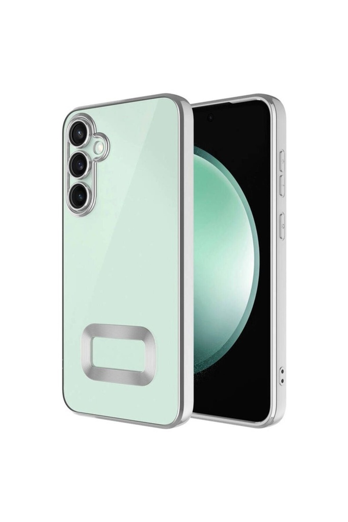 Samsung Galaxy S23 FE Uyumlu Kılıf Kamera Korumalı Logo Gösteren Zore Omega Kapak
