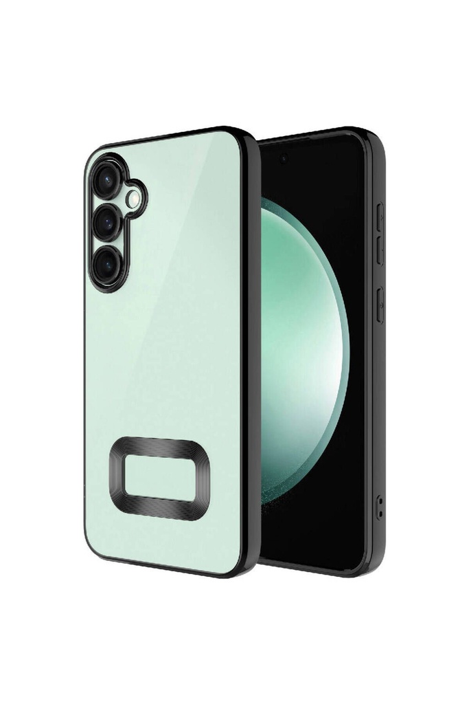 [RNZ-TA97092] Samsung Galaxy S23 FE Uyumlu Kılıf Kamera Korumalı Logo Gösteren Zore Omega Kapak (Siyah)