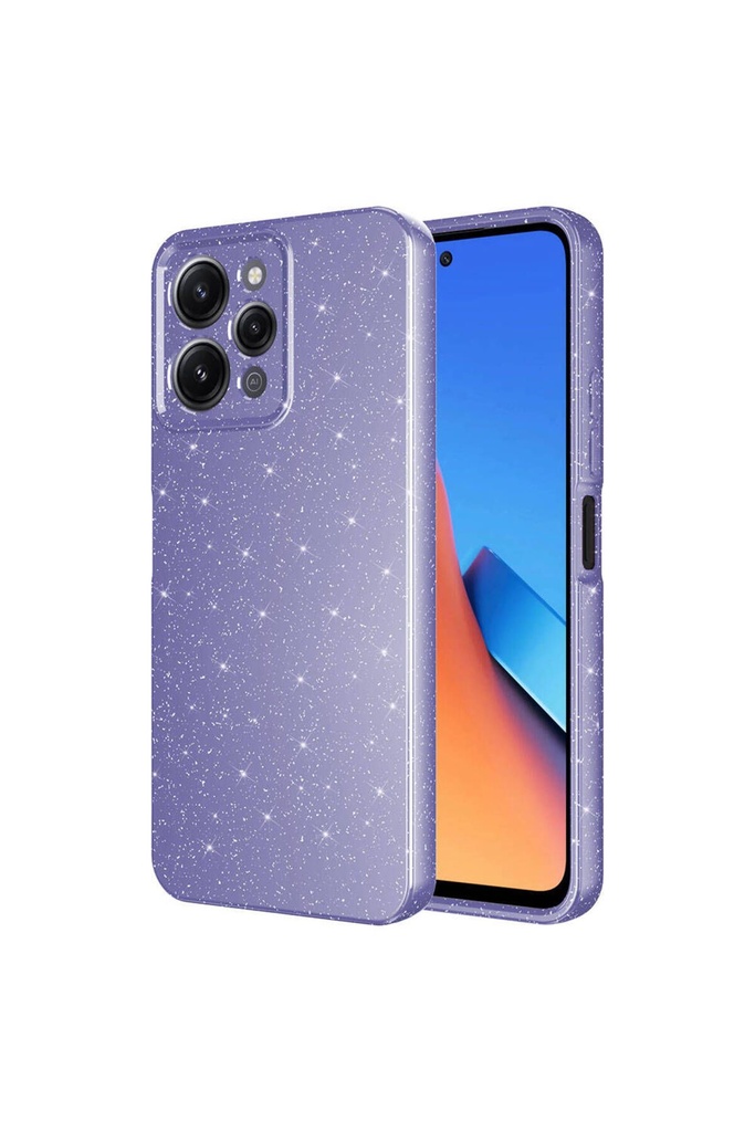 Xiaomi Redmi 12 Uyumlu Kılıf Kamera Korumalı Simli Lüks Zore Koton Kapak