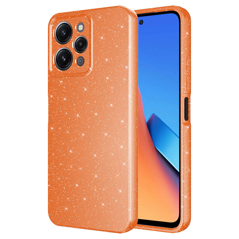 Xiaomi Redmi 12 Uyumlu Kılıf Kamera Korumalı Simli Lüks Zore Koton Kapak