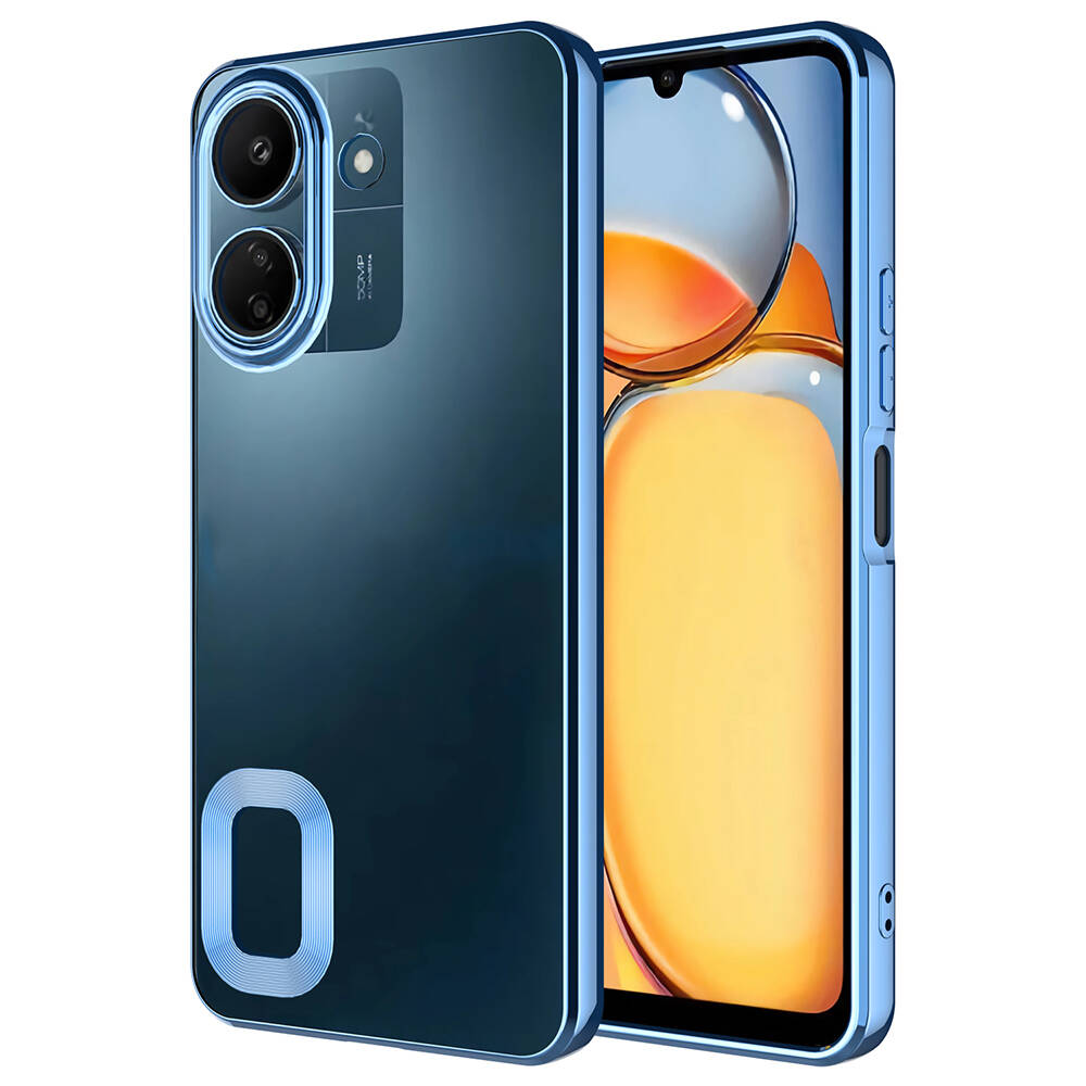 Xiaomi Poco C65 Uyumlu Kılıf Kamera Korumalı Logo Gösteren Zore Omega Kapak