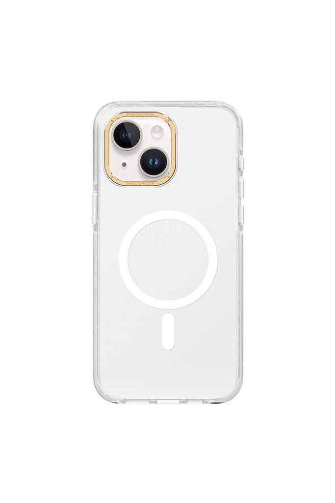 Apple iPhone 15 Plus Uyumlu Kılıf M-safe Şarj Özellikli Cam Arka Yüzey Recci Michelin Serisi Kapak
